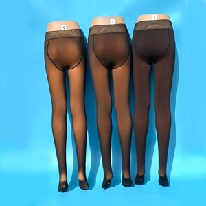 Dropshipping medias de mujer cálido invierno elástico negro medias delgadas moda Casual más terciopelo marrón grueso Leggings pantimedias - Product Image 2