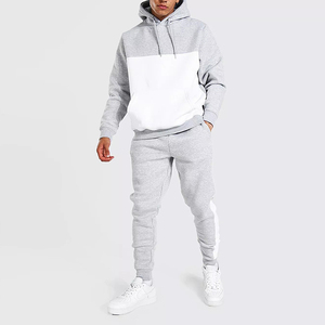 Custom breathable Men Casual Oversized Hoodies And Sweatpants Joggers Set Contrast Stitch <b>Plain</b> Sweatsuit Cotton Sport <b>Tracksuit</b> - Product Image 2