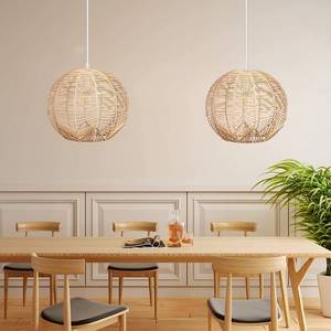 Nordic Handmade <b>Bamboo</b> Woven Eco-Friendly Chinese European Lampshade Hanging Pendant Living Room Decoration - Product Image 2