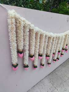 Jasmine Lotus Bud Toran flor Bandarwar pared colgante puerta cenefa lujo boda tema Fiesta guirnalda decoración Floral telón de fondo - Product Image 5