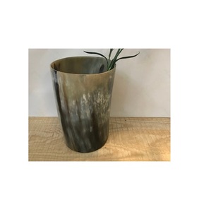 Pot de plantes en corne de buffle moderne socle en bois vase de luxe table décor à la maison vases à fleurs artisanat indien - Product Image 5