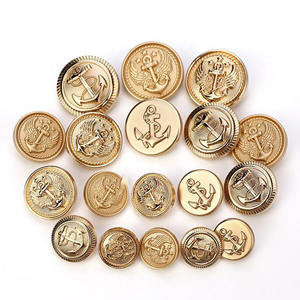 Botones de vástago chapados en metal ecológicos para uniformes ceremoniales Color personalizado y logotipo grabado Tamaño de 15mm - Product Image 6