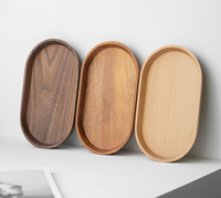 Mini plateaux de service marocains en bois, faits à la main, polis, petits, décor nautique pour la maison, OEM disponible, artisanat et cadeaux en bois
