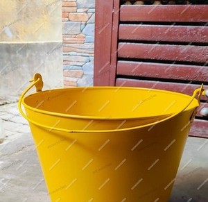 Accesorios de fotografía para recién nacidos, cubo redondeado de metal amarillo para bebés y bebés para interiores y exteriores para uso en la sala de estar - Product Image 6