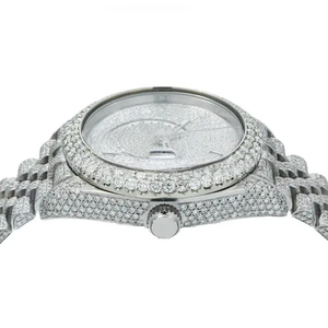 Reloj de Pulsera Automático con Moissanita VVS de Última Tendencia, Reloj con Diamantes de Claridad VVS Mejorada, Reloj de Diamantes Hip Hop Personalizado para Hombres y Mujeres - Product Image 3