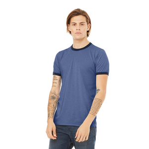 Bella Canvas Canvas C3055 Ringer Tee T Shirts Adult Lightweight Ringer Bella Canvas Custom Apparel Fine Cotton Ringer <b>TShirt</b> - Product Image 2