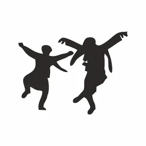 Efe Master Silhouette of Efes Dancing Zeybek <b>Car</b> <b>Sticker</b> - Product Image 1