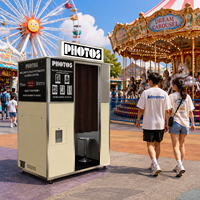 Kiosque commercial en acier inoxydable avec écran tactile, imprimante, appareil photo reflex numérique, borne de paiement, borne photo compatible Wi-Fi