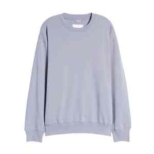 เสื้อสเวตเตอร์คอกลมแขนยาวคอตตอนสำหรับผู้ชายเสื้อสเวตเชิ้ต100% สีพื้นดีไซน์ใหม่ล่าสุดงาน OEM - Product Image 1