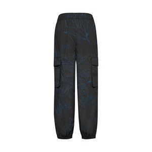 Pantalones cargo de algodón para mujer OEM, ajuste personalizado, cintura alta, ligero, cintura elástica, diseño multibolsillo, estilo informal, transpirable - Product Image 2