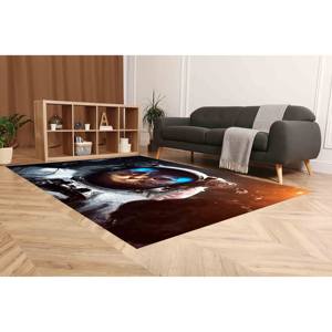 Alfombra de Gato Astronauta: Alfombra Infantil Antideslizante de Chenilla Estampada, con Pelo Suave - Product Image 4