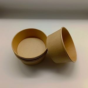 Vente en gros de bols à salade en papier personnalisés avec feuille d'or, revêtement PE, qualité alimentaire, étanches, résistants à la graisse, jetables, pour sushis et sandwichs - Product Image 5