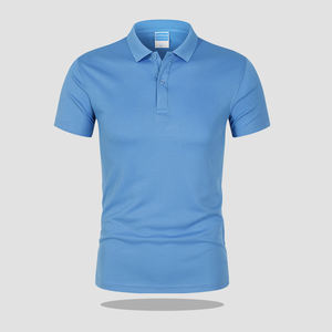 Camiseta de Polo deportiva de alta calidad OEM, camiseta de punto de ajuste seco con cuello colorido, camiseta de Golf con impresión de logotipo personalizado para hombre - Product Image 1