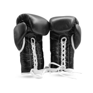 Nouveaux gants de boxe noirs pour hommes, personnalisables avec logo, en cuir de vachette 16 OZ, pour la boxe et le combat. - Product Image 6