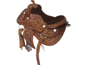 Asiento de vaca suave para SILLÍN de caballo occidental personalizado con material de cuero de diseño plateado para montar a caballo - Product Image 4