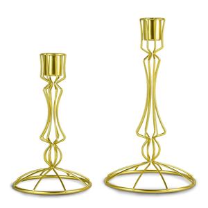 Bougeoir de luxe en or personnalisé Bougeoir à pilier vertical en métal structuré de manière unique pour la décoration de la maison pour Noël - Product Image 3