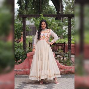 Latest Designer Cotton Gamthi Lace Work Salwar Kameez Casual Party Wear Quick Dry All Seasons by RADHE EXPORT - Product Image 1