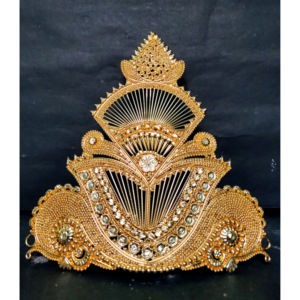 มงกุฎพร้อมโลหะทองคำบริสุทธิ์ทำจากดีไซน์แบบดั้งเดิม - Product Image 1