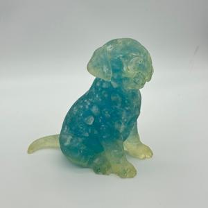 Excelente perro de cristal aguamarina natural tallado Feng Shui azul artículo de decoración del hogar con piedras preciosas para decoración del hogar - Product Image 4