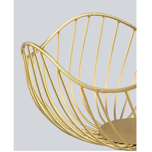 Cesta de almacenamiento de frutas de hierro de diseño único con acabado dorado más vendida, precio al por mayor, uso de cocina decorativo de mesa - Product Image 4