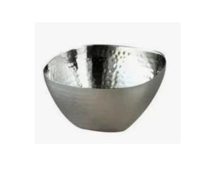 Ustensiles de cuisine Fer Métal Grand Bol de Service Rond avec Design Martelé Argent pour Bol à Salade - Product Image 1