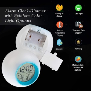 Calendario perpetuo colorido de <span class=keywords><strong>Amazon</strong></span> de Venta caliente para el despertador LCD luminoso de la atmósfera de la cabeza de la cama de los niños - Product Image 6