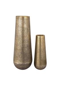 Decoración rústica moderna para el hogar Temas DE BODA Florero de metal de forma antigua con estilo con acabado de hierro desgastado Estilo de diseño costero - Product Image 2