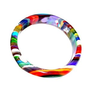 HACER joyería resina acrílico pulsera brazalete exagerado deslumbrante Multicolor ancho Irregular cuadrado acrílico pulseras mujeres - Product Image 3