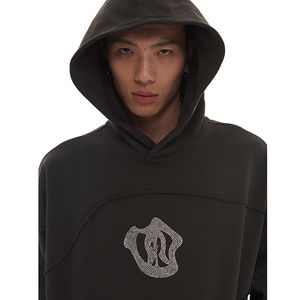 เสื้อมีฮู้ดเปิดไหล่ประดับพลอยเทียมสำหรับผู้ชายเสื้อฮู้ดมีซิปแบบเต็มเสื้อมีฮู้ดแบบว่างเปล่าดีไซน์ตัวอย่างฟรีเสื้อมีฮู้ดสำหรับผู้ชายโลโก้ที่กำหนดเอง - Product Image 2