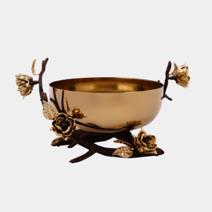 Cuenco para servir alimentos de diseño estándar con base de flores, cuenco para servir frutas de forma redonda y cuenco para servir platos de nueces - Product Image 3