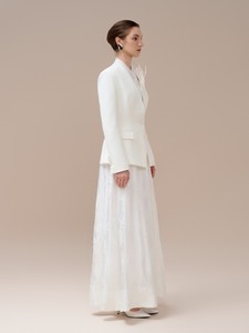 Blazers de manga larga para mujer, chaqueta sin cuello de un solo pecho, ropa de invierno para mujer, Whiteant Vietnam, 2024 - Product Image 2