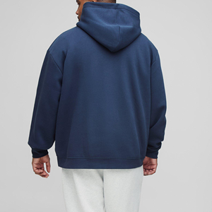 Sweats à capuche personnalisés 100% coton mélangé pour hommes, basiques oversize d'automne avec logo brodé imprimé numériquement pour l'hiver - Product Image 5
