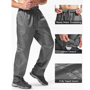 Pantalon coupe-vent décontracté léger pour hommes à bas prix respirant à séchage rapide 100% nylon - Product Image 4