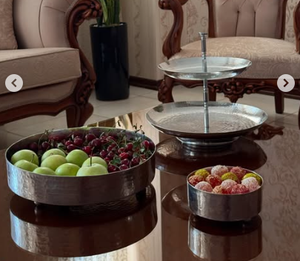 Quality <b>Metal</b> Fruit Chocolate And Nut <b>Bowl</b> For Elegant Dining Table And Wedding Party Display Festive Candy Presentation - Product Image 2