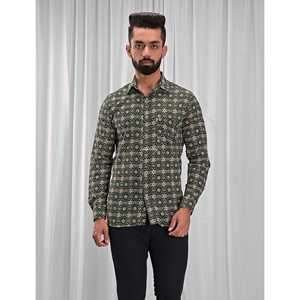 Chemise décontractée pour homme en coton imprimé à manches longues, respirante, en popeline ou tissu Oxford, motif floral ou à pois, offre ODM - Product Image 1