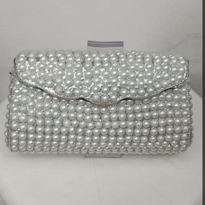 Bolso de Noche Elegante con Cuentas de Perlas para Mujer, Diseño Calado, Bolso de Mano Cuadrado de Lujo para Fiesta de Novia, Nuevo Diseño, Bolso de Moda - Product Image 1