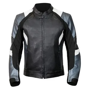 कस्टम मेड उच्च गुणवत्ता बनाया चमड़े मोटरबाइक रेसिंग जैकेट/पुरुषों के स्टाइलिश पहनने निचले स्तर मोटरबाइक लेदर जैकेट
