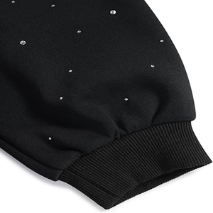Sweat-shirts pour hommes 100% coton avec strass, mode luxe décontractée streetwear, pull personnalisé, écologique, lourd, épaules tombantes - Product Image 5