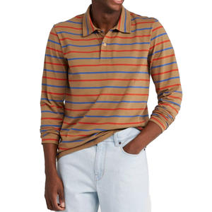 Camisa Polo Clásica Contemporánea de Manga Larga con Bloques de Color para Hombre, Ofrece un Estilo Versátil y Moderno - Product Image 4
