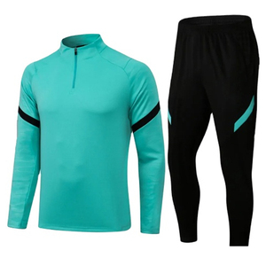 ชุดวอร์มสำหรับผู้ชายแบบสั่งทำมีโลโก้สีน้ำเงินและนีออนแขนยาวแบบสวมหัวและกางเกงวิ่งชุดออกกำลังกายทรงสลิมฟิต - Product Image 2