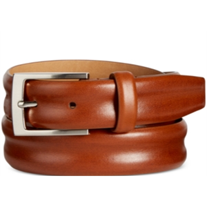 Cintura Casual da Uomo Tasso Elba in Pelle di Vacchetta Marrone, Lunghezza Personalizzabile, Taglia 36 REG con Fibbia in Lega e Logo Personalizzato - Product Image 2