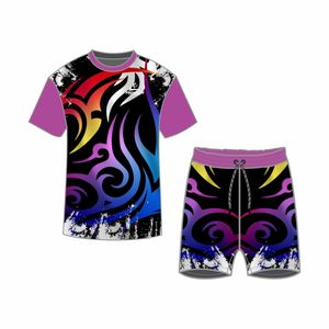Conjunto de Ropa de Playa de Nuevo Diseño, Pantalones Cortos de Playa Sublimados, Jersey de Secado Rápido, Traje de Baño de Manga Corta para Hombre - Product Image 5