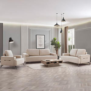 Modern Comfortable Sofa in Beige Fabric for Hotel <b>Living</b> <b>Room</b> Apartment Use - Product Image 1