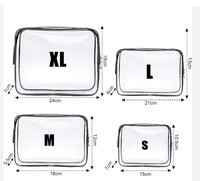 Sac à cosmétiques de voyage en PVC transparent étanche grande capacité Portable clair maquillage toilette stockage multifonctionnel fermeture à glissière