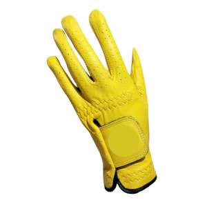 Gants de golf respirants de qualité supérieure avec logo personnalisé Matériau en cuir PU couleur jaune pour le sport et le cyclisme Utilisation manuelle - Product Image 6
