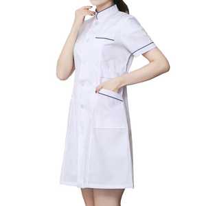 Wholesale Nursing Scrub <b>Skirt</b> Nurse Dress Custom Long Sleeves Hospital Scrub Dress - Product Image 1