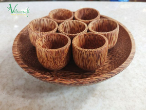 Lot de 10 tasses. Tasse de noix de coco. Tasse de coquille de noix de coco faite à la main avec nom personnalisé pour l'eau froide et la chaleur, cadeaux de haute qualité cadeau significatif - Product Image 2