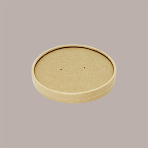 50pcs Brown 750cc Paper Soup <b>Bucket</b> <b>Lid</b> for Hot and Cold Food Use - Product Image 1