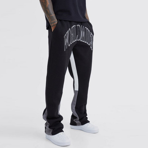 Pantalon de sport taille haute pour hommes avec poche latérale pantalon de survêtement droit décontracté et piste pour hommes - Product Image 1