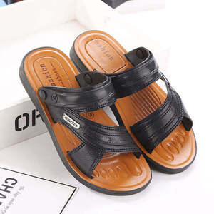 Nuevas Sandalias de Cuero Italianas para Hombre con Estampado de Leopardo, Suela de EVA, Punta Abierta, Marca de Moda, Sandalias de Verano para Exportación - Product Image 4